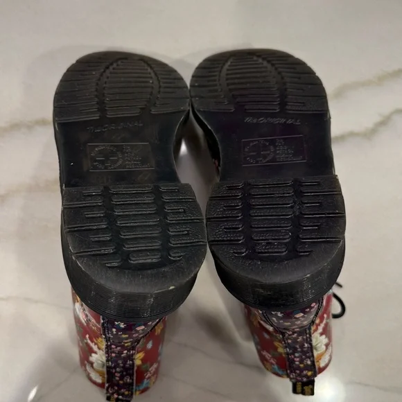 Dr Martens 1460 Pascal Boots Size 5 Floral Clash Wanderlust Red Purple - Picture 9 of 14